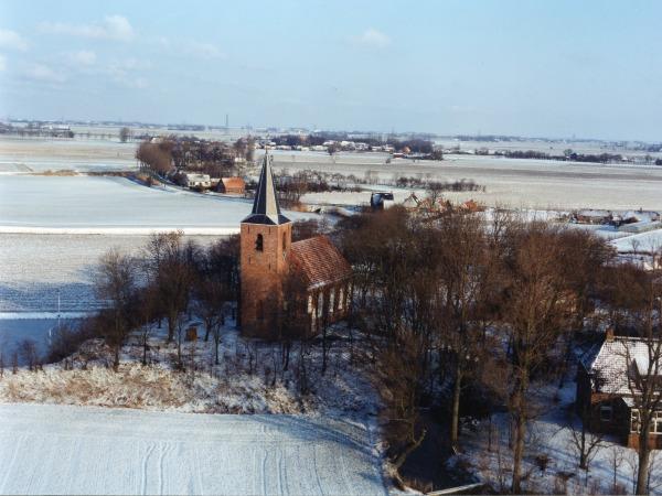 Eenum luchtfoto sneeuw